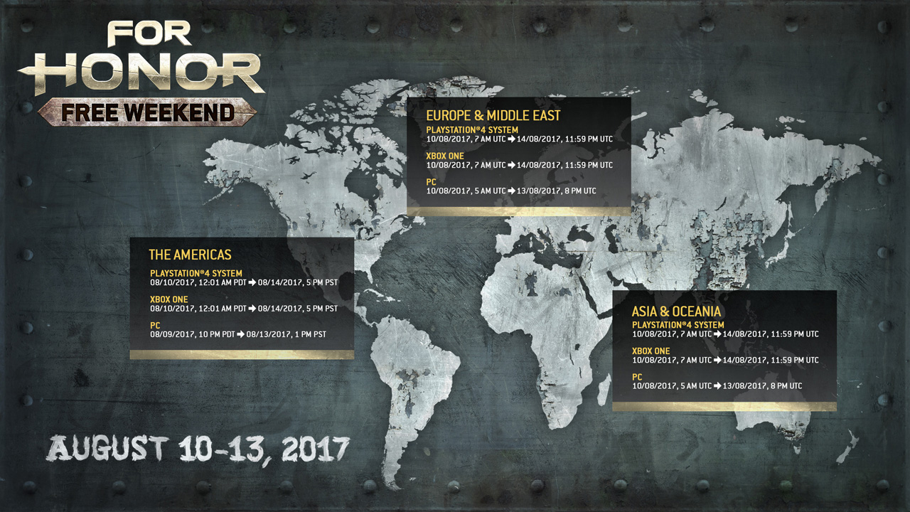 Mapa free weekend for honor