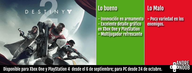 Hands on barra final destiny 2