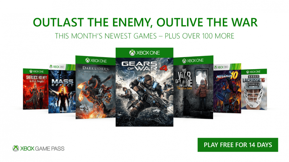 Xbox Games Pass se expande para diciembre&nbsp;2017