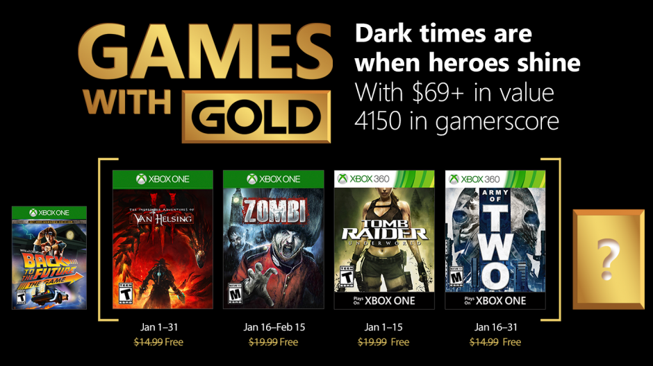 Estos son los títulos de Xbox Games with Gold para enero&nbsp;2018