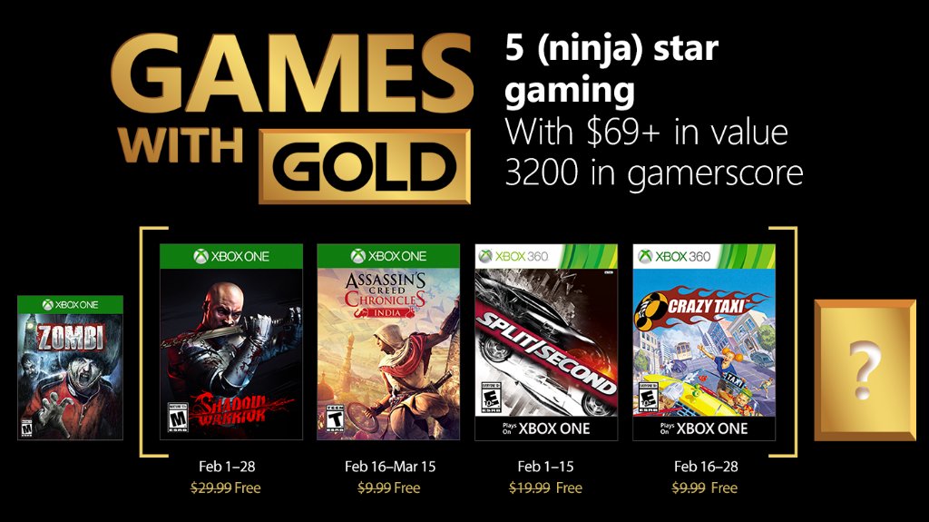 Estos son los títulos de Xbox Games with Gold para Febrero&nbsp;2018