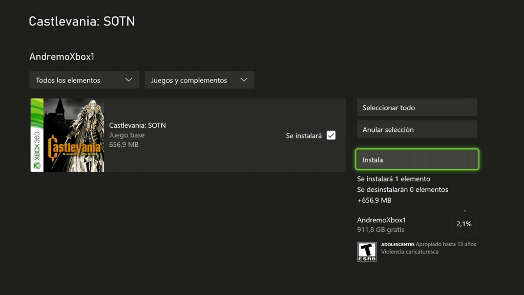 En esta parte también podemos elegir los complementos a instalar.