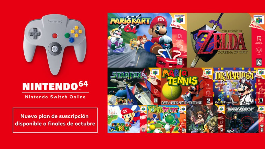 Nintendo Switch Online tendrá una expansión con juegos de Nintendo&nbsp;64