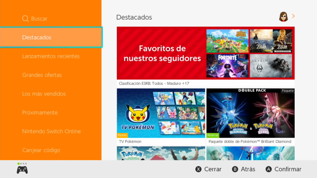 La Nintendo eShop ya está disponible en Colombia, Argentina, Chile y&nbsp;Perú