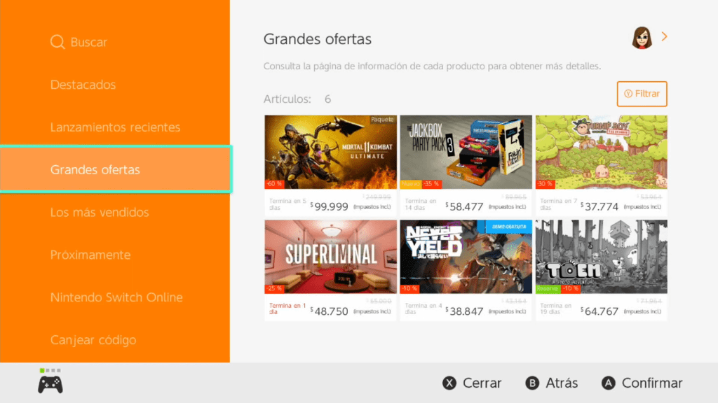 Los precios en la eShop Colombia ya cuentan con el impuesto incluido.