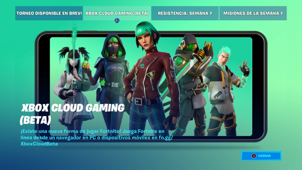 Fortnite: se puede jugar gratis desde el Xbox Cloud&nbsp;Gaming