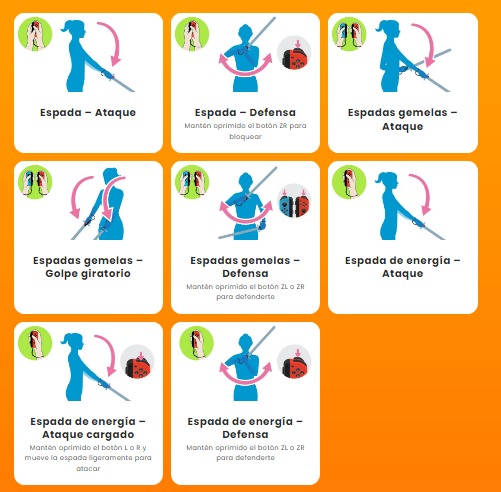 Nintendo Switch Sports - Movimientos de espadas