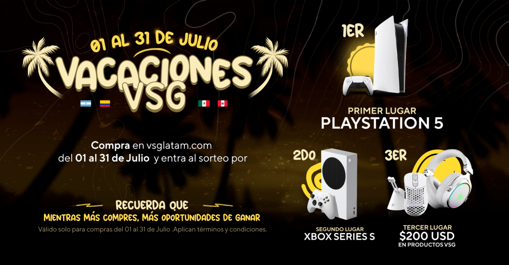 VSG: compra estas vacaciones y participa por un PlayStation&nbsp;5
