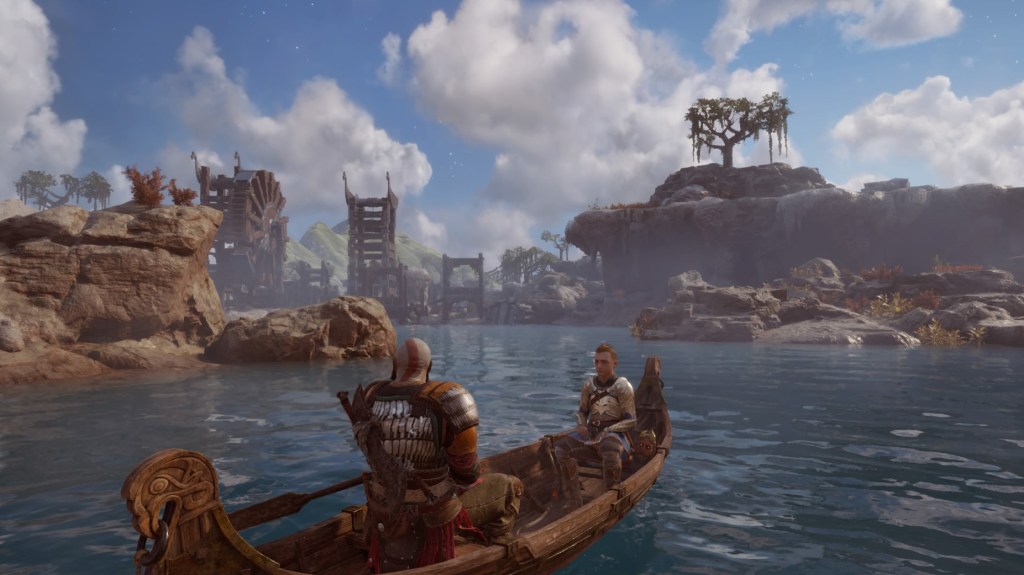 Kratos y Atreus en el reino de los enanos.