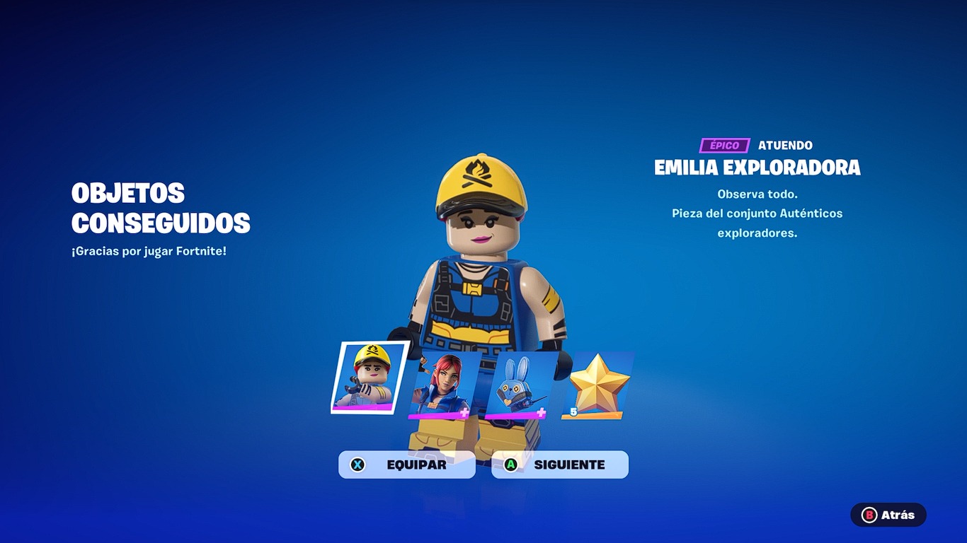 ¿Cómo obtener el Skin de La Exploradora Emilie Gratis en LEGO x Fortnite?