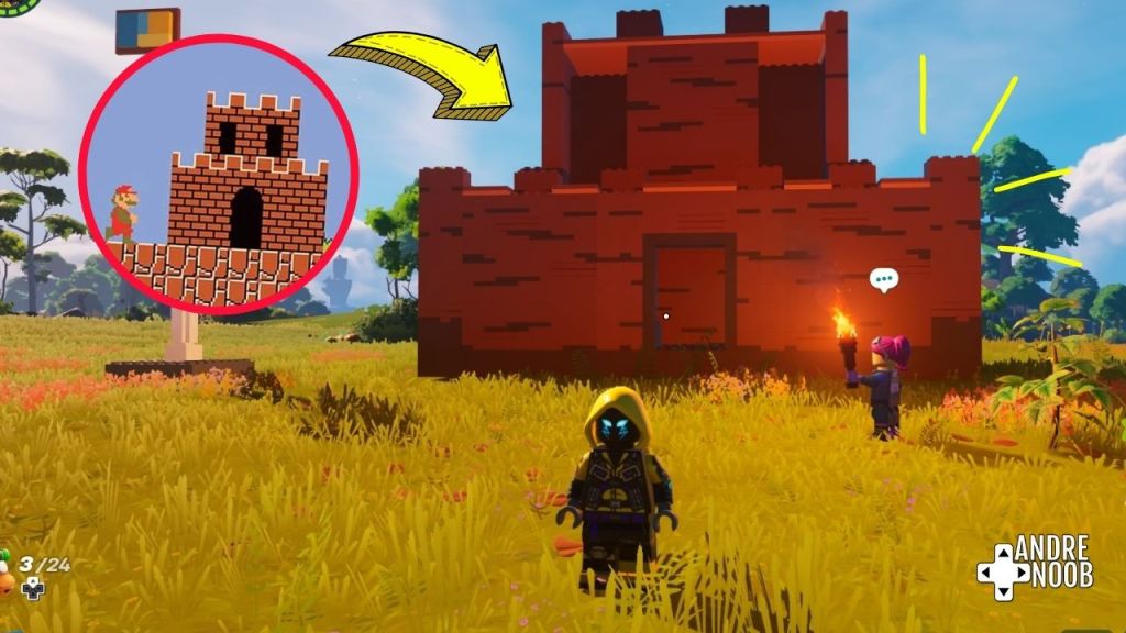 Castillo Super Mario Bros Lego Fortnite