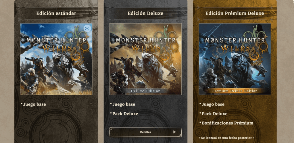 ediciones monster hunter wilds