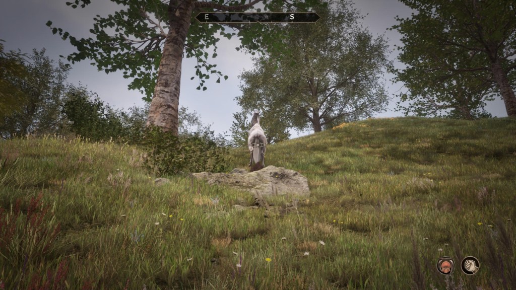 Jugador acercándose sigilosamente al unicornio en The Elder Scrolls IV: Oblivion Remastered.