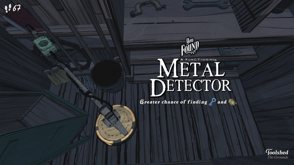 Detector de metales en Blue Prince.