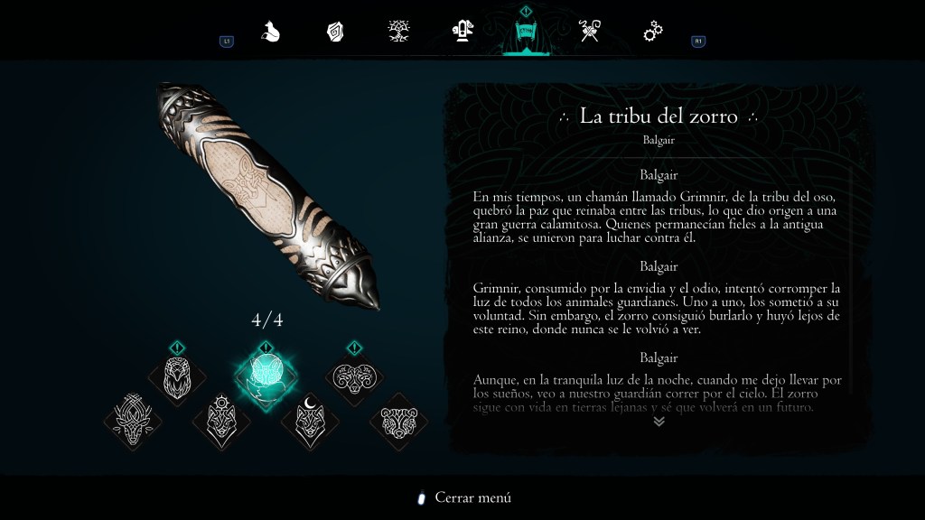 Pergamino antiguo con escritura nórdica encontrado durante la exploración en Spirit of the North 2.