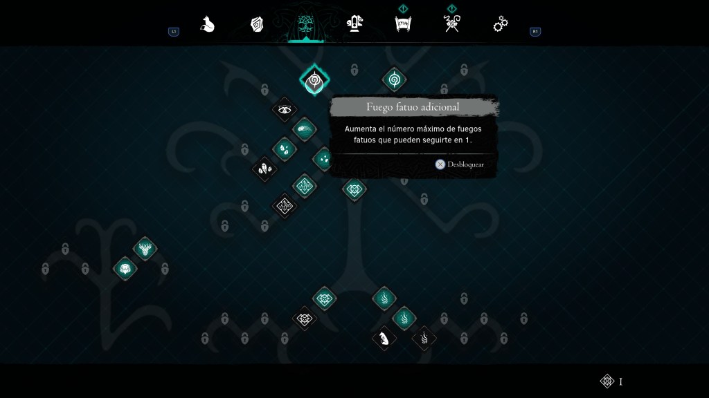 Árbol de habilidades de Spirit of the North 2.