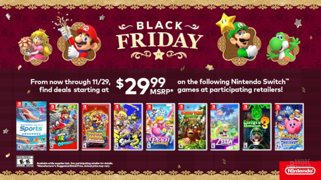 Nintendo anuncia sus promociones para Black Friday&nbsp;2025