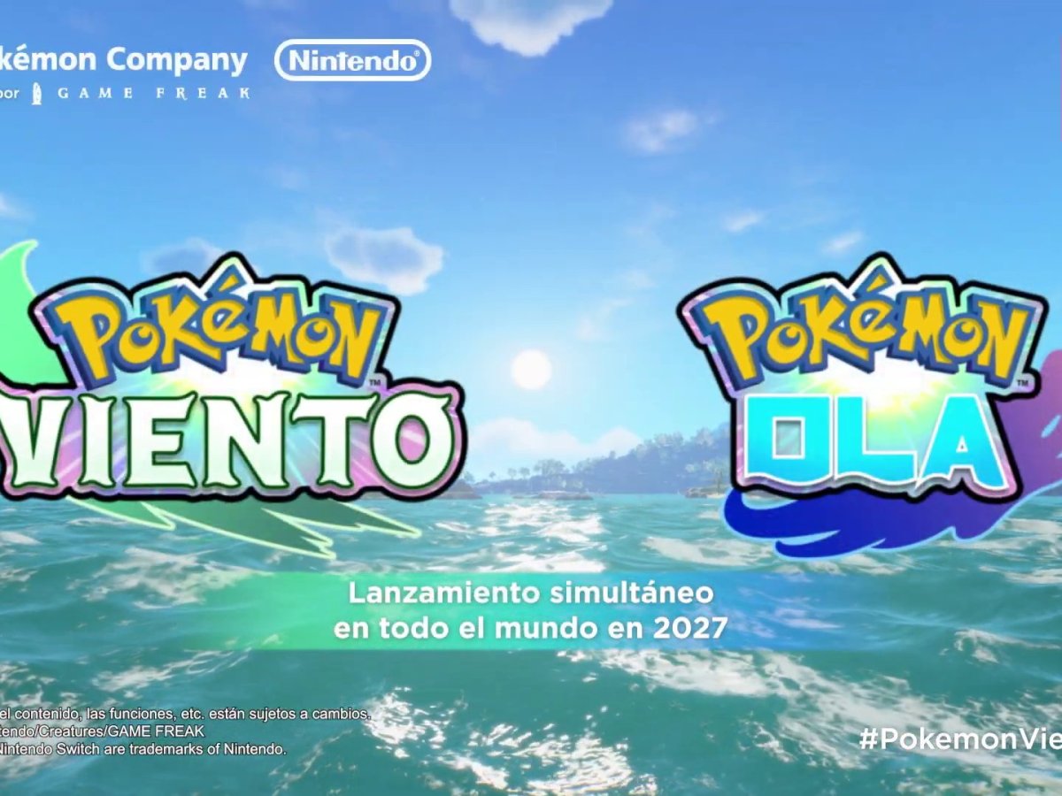Pokémon Viento y Ola llegarán en 2027 a Nintendo Switch&nbsp;2