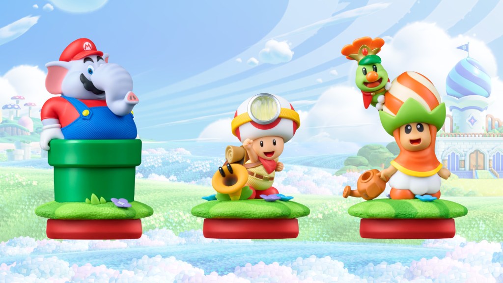 Los tres Amiibo de Super Mario Wonder