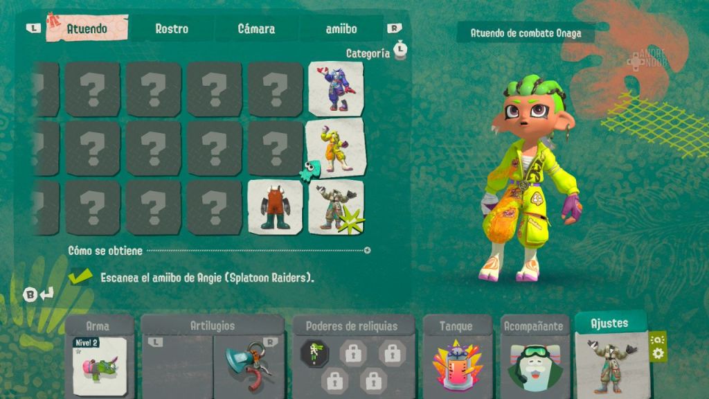 Recompensa Amiibo Angie